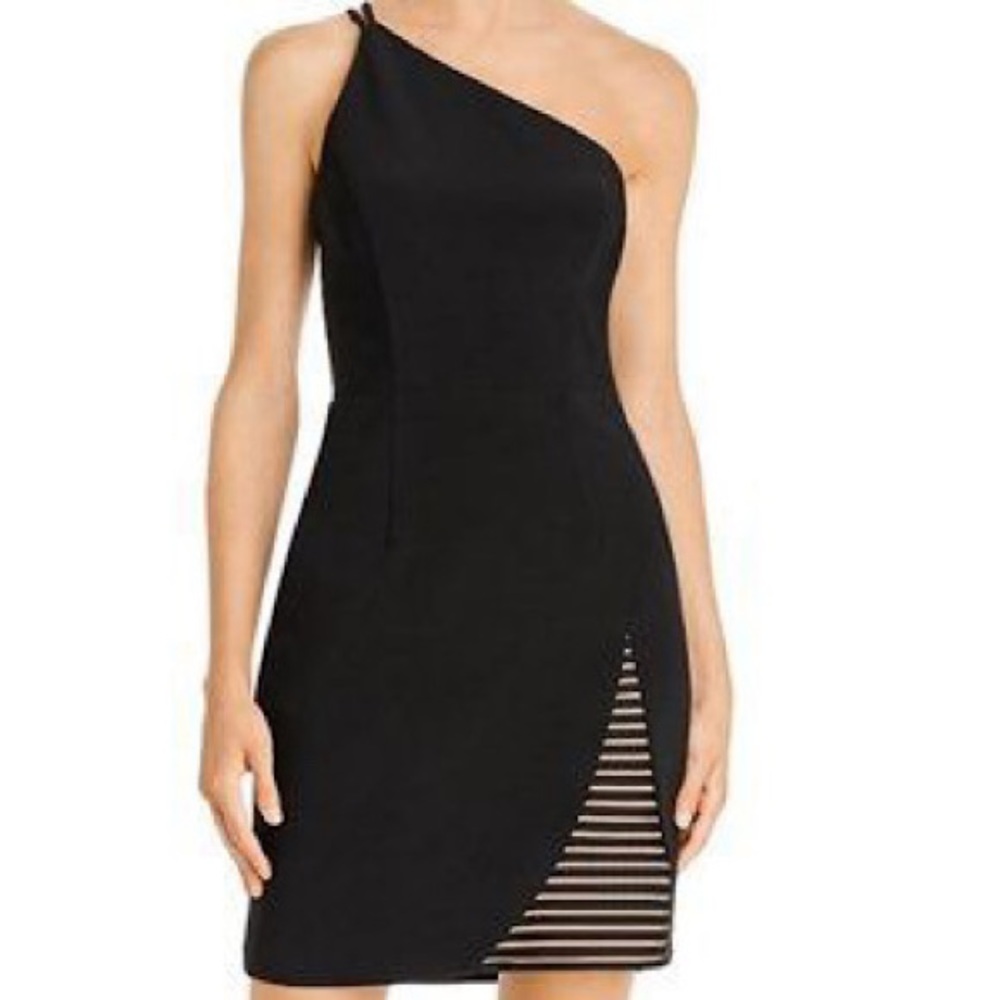 Aqua One-Shoulder Cocktail Dress